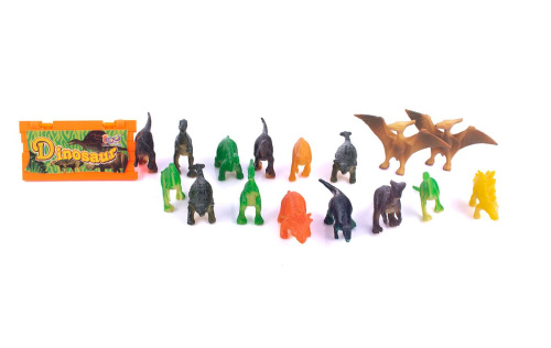 zestaw kolorowych dinozaurów